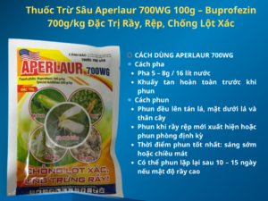 Thuốc Trừ Sâu Aperlaur 700WG 100g – Buprofezin 700g/kg Đặc Trị Rầy, Rệp, Chống Lột Xác