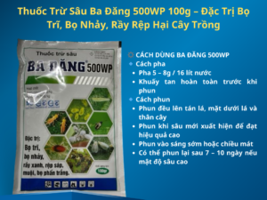 Thuốc Trừ Sâu Ba Đăng 500WP 100g – Đặc Trị Bọ Trĩ, Bọ Nhảy, Rầy Rệp Hại Cây Trồng