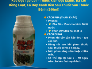 Kéo Đọt Tạo Cơi – Thuốc Kích Đọt Mạnh, Ra Cơi Đồng Loạt, Lá Dày Xanh Bền Sau Thuốc Sâu Thuốc Bệnh (240ml)