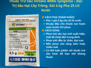 Thuốc Trừ Sâu Virtako 40WG Syngenta – Đặc Trị Sâu Hại Cây Trồng, Gói 4.5g Pha 25 Lít Nước