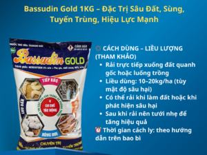 Thuốc Trừ Sâu Bassudin Gold 1KG – Đặc Trị Sâu Đất, Sùng, Tuyến Trùng, Hiệu Lực Mạnh