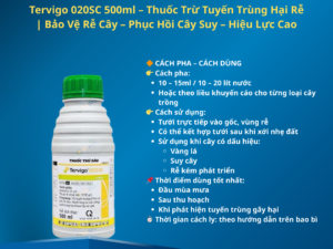 Tervigo 020SC 500ml – Thuốc Trừ Tuyến Trùng Hại Rễ | Bảo Vệ Rễ Cây – Phục Hồi Cây Suy – Hiệu Lực Cao