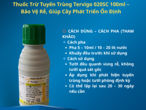 Thuốc Trừ Tuyến Trùng Tervigo 020SC 100ml – Bảo Vệ Rễ, Giúp Cây Phát Triển Ổn Định