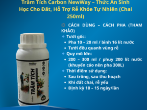 Trầm Tích Carbon NewWay – Thức Ăn Sinh Học Cho Đất, Hỗ Trợ Rễ Khỏe Tự Nhiên (Chai 375ml)